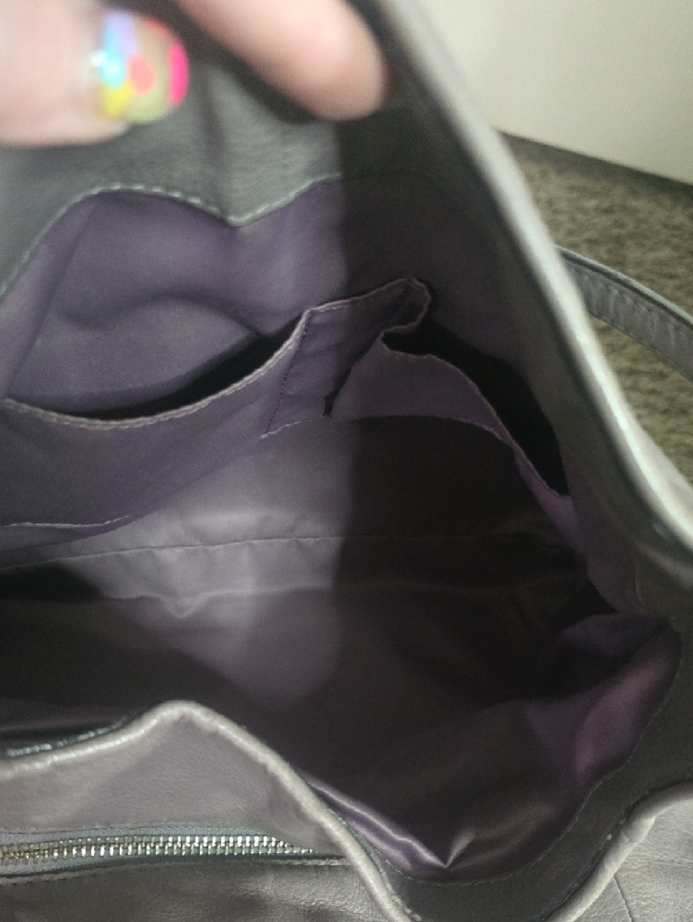 Coach Light Purple Leather Hobo Shoulder Bag W/ Silver Hardware (2 TAGS)(GOOD)💜 - Picture 12 of 16